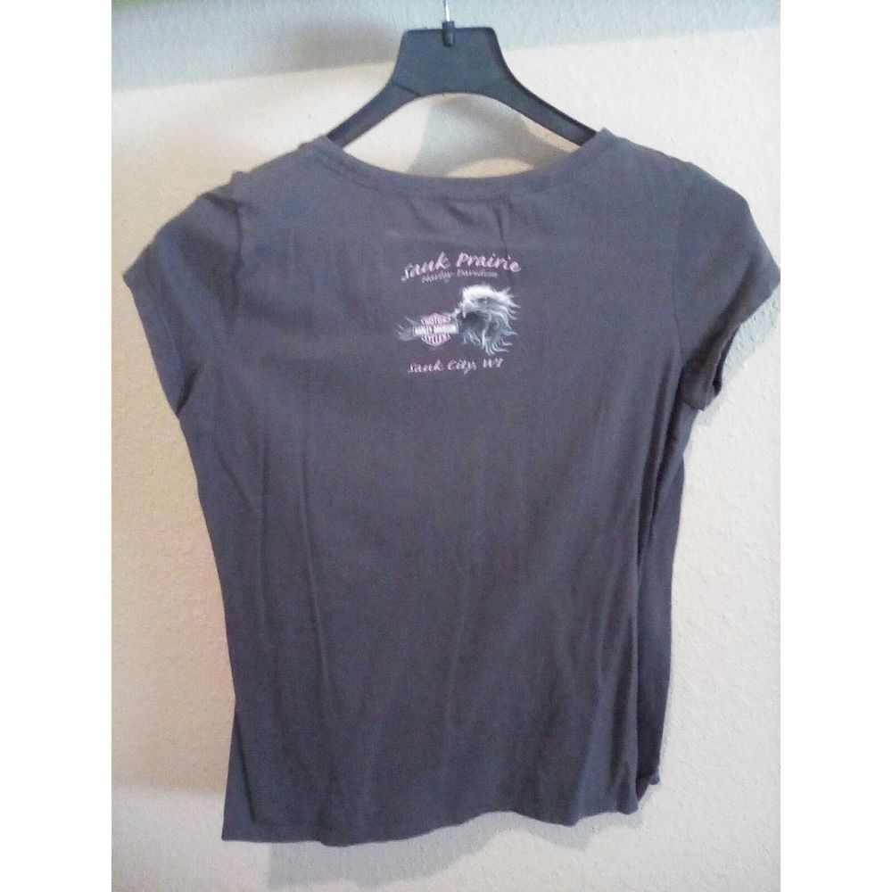 Women's Medium Harley Davison Tee shirt with Sequins with Heart